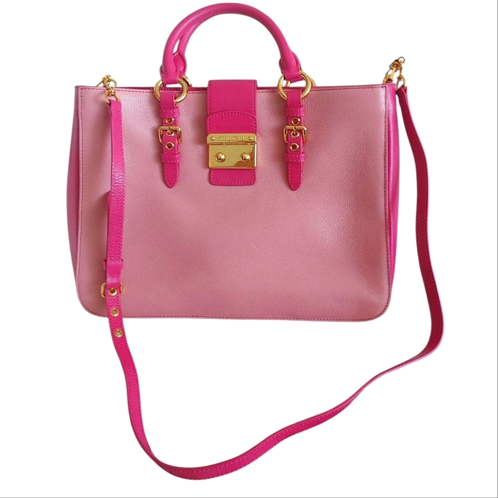 Miu Miu Leather Satchel Crossbody Bag